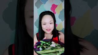 Eating lunch with me  Ginisang Sitaw na May Malunggay at Sardinas  Mukbang Mukbangan [upl. by Burkle]