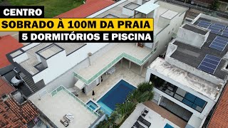 SOBRADO IMPECÁVEL À 100M DO MAR NO CENTRO COM 5 DORMITÓRIOS Peruíbe SP  Litoral Sul [upl. by Livi]