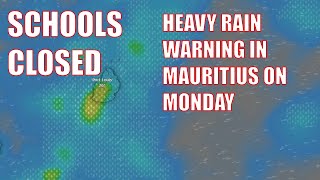 Heavy Rain Warning in Mauritius  Schools Closed Monday 29th January [upl. by Esorbma]