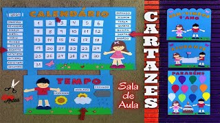 DIY CARTAZES SALA DE AULA  CLASSROOM POSTERS [upl. by Jenelle]