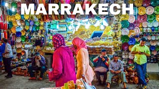 Marrakech Walk — Morocco Walking Tour 4K 60FPS HDR [upl. by Gunthar498]