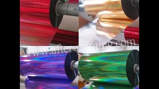 Patterns of Packaging Plastic Roll Holographic Film [upl. by Selegna]