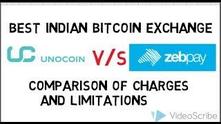 BEST INDIAN BITCOIN EXCHANGER  UNOCOIN vs ZEBPAY hindi [upl. by Adnat]