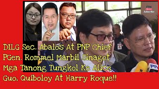 DILG Sec Abalos At PGen Marbil Sinagot Mga Tanong Tungkol Kina Quiboloy Alice Guo At Harry Roque [upl. by Seluj108]