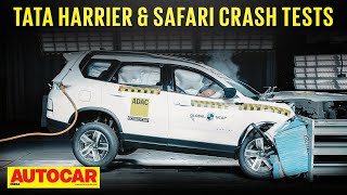 Tata Harrier amp Safari crash test results  5 star performance  Autocar India [upl. by Airret]