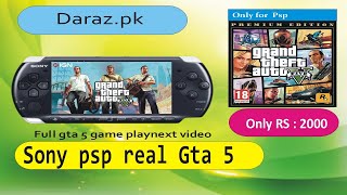 Sony psp real gta 5 release on psp 3000 real gta 5 tested buy on daraz only 2000 rupees umd [upl. by Terryl]