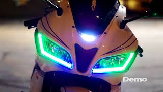 Addressable RGBW DRL sequential turn signals for 2008 CBR 600RR [upl. by Cooper]