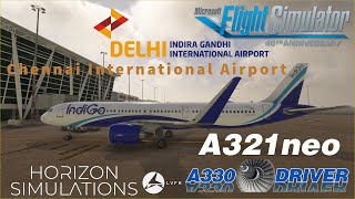 Horizon Sim A321neo FIRST FLIGHT  Joining VATSIM Indias Chennai  Delhi event  Real Airbus Pilot [upl. by Jammie]