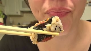 SassEsnacks ASMR  Sushi Dynamite Roll  Eating Sounds  Mukbang [upl. by Eznyl881]