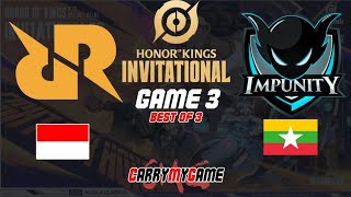 Hidup Mati RRQ RRQ VS IMPUNITY GAME 3  HoK Invitational Season 2 [upl. by Azrim344]