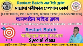 Class 8  Zoology  Cell Biology Genetics amp Molecular  31012024 [upl. by Juster]