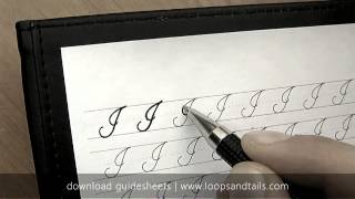 Learn cursive handwriting  Capital I [upl. by Nehtanoj669]