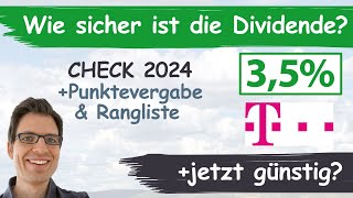 Deutsche Telekom Aktienanalyse 2024 Wie sicher ist die Dividende günstig bewertet [upl. by Ahsilad24]