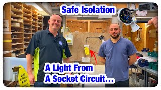 How to Wire a Light From a Socket Outlet amp Safe Isolation of a Switched Fuse Connection Unit Spur [upl. by Ivey]