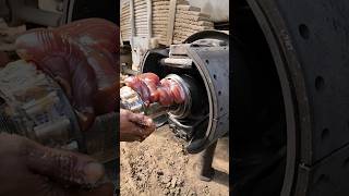 truck wheels greasing amazing process [upl. by Karlise]