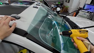 Ceramic windshield tint start to finish [upl. by Grunenwald]