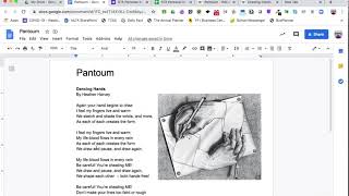 Pantoum Poetry [upl. by Haorbed]