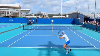 Draper amp De Minaur Practice  Court Level Miami 4K 60fps 2024 [upl. by Chon]