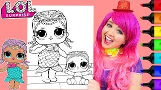 Coloring LOL Surprise Dolls Merbaby Coloring Page Prismacolor Markers  KiMMi THE CLOWN [upl. by Nailil]