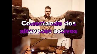 Como conecta dosr altavoces activos al pc 2 [upl. by Krahmer]