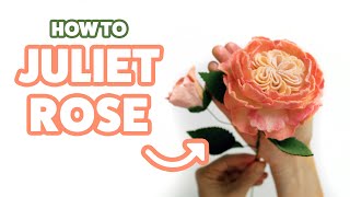 How to Make a Felt Flower Juliet Rose  DIY Easy Juliet Rose Felt Flower [upl. by Cartan]