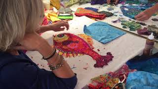 Susan Carlson September 2017 Maine Quilt Retreat Classroom Walkthrough [upl. by Peppi]