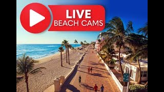 Live Beach Cam Hollywood Beach Broadwalk Florida [upl. by Gonzalo]