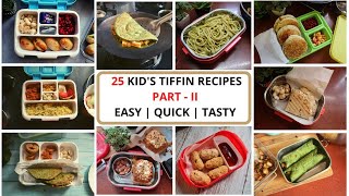 25 Must try Kids Tiffin recipes  part 2  Lunch Box Ideas by foodforfoodies [upl. by Nolana]