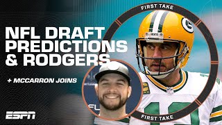 Mel Kipers NFL mock draft 20 Aaron Rodgers future amp XFL QB AJ McCarron interview  First Take [upl. by Nnyltak184]