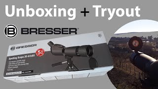 Bresser Spotting Scope 2060X60  Unboxing  Tryout [upl. by Keeryt]