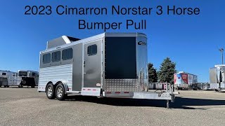 2023 Cimarron Norstar 3 Horse Bumper Pull [upl. by Rabka764]