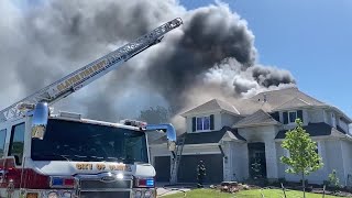 Extra crews respond to put out house fire Friday morning in Olathe [upl. by Alywt]