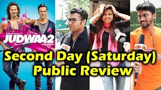 Judwaa 2 PUBLIC REVIEW  Second Day  Housefull Theatres  Varun Dhawan [upl. by Jorie503]