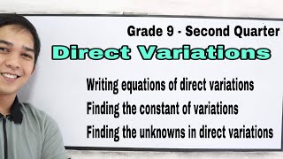 Direct variation   Equations of Variation  Constant of Variations [upl. by Gwennie816]