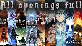 ALL AoT OPENINGS FULL VERSIONS 19 [upl. by Oruasi]