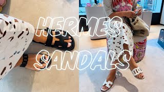 hermes sandals review 에르메스 여름 슬리퍼류 리뷰 시프레 오란 헤라 파모사 에스파듀 Ios 미우미우 천가방 [upl. by Biron]