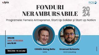 Vrei fonduri nerambursabile Programele Femeia Antreprenor Start Up Solidar și Start Up Nation [upl. by Kirven23]