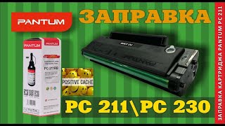 Заправка картриджа PANTUM PC211 в Принтере лазерный PANTUM P2207 [upl. by Afrikah]