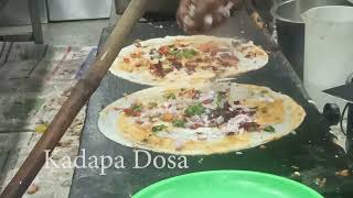 Kadapa Famous Kaaram Dosa  Kadapa Street Food  Kadapa Pranksters [upl. by Nahtiek]