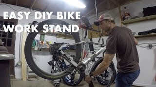 How To Build Your Own Bike Work Stand in Just 30 Minutes [upl. by Hgielrak]