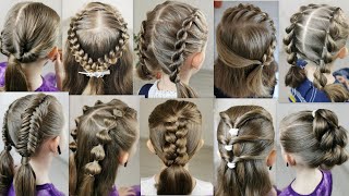 10 easy hairstyles for short hair Very cute and nice hairstyles [upl. by Fallon873]