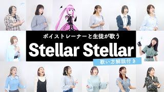 【ボイストレーナーと生徒が歌う】Stellar Stellar  星街すいせい【歌い方解説付き by シアーミュージック】 [upl. by Amatruda]