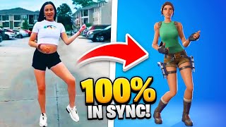 NEW Fortnite Dances IN REAL LIFE Icon Emotes Tik Tok Dances Chicken Wing It Pull Up  MORE [upl. by Eimor971]