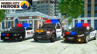 Catching Race Cars in Construction  Sergeant Lucas the Police Car  Wheel City Heroes Cartoon [upl. by Hyps]