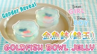 Goldfish Bowl Jelly Gender Reveal Dessert Idea 金魚鉢 錦玉羹 赤ちゃんの性別発表  OCHIKERON  CREATE EAT HAPPY [upl. by Eilla250]