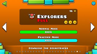 Explorers Full Version  Geometry Dash 22 [upl. by Lahcim]