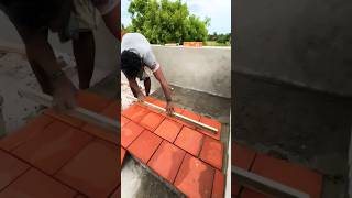 Terracotta tiles installation method shorts roof construction terrace shotrs [upl. by Oiramed557]