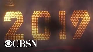 New Years Eve ball drop in Times Square ushers in 2019 in US [upl. by Fem]