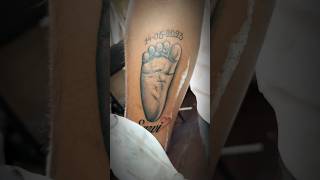 footprints babyfoot tattoo viralvideo shorts trending art name forever youtubeshorts yt [upl. by Portia325]