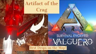 Valguero Crag Artifact and Best Cave Loot on Map [upl. by Ayimat]